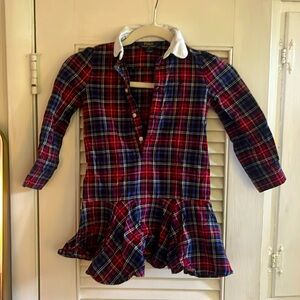 Polo Ralph Lauren Long sleeve plaid collared dress
